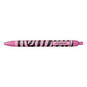 Personalisierter rosa Stift-rosa und schwarze Kugelschreiber