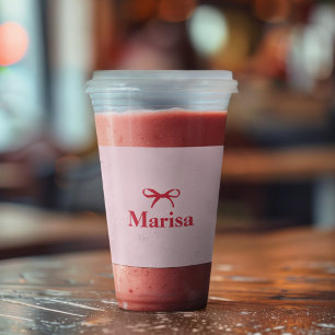 Personalisierter Rosa- und Rotweinname Acryltrinkbecher