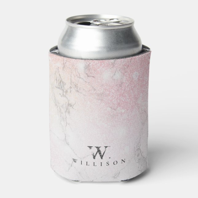Personalisierter Rose-Glitzer Dosenkühler (Kanne Vorderseite)