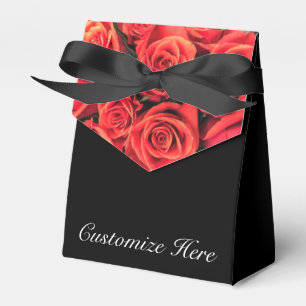 Personalisierter Rosen-Zelt-Bevorzugungs-Kasten Geschenkschachtel