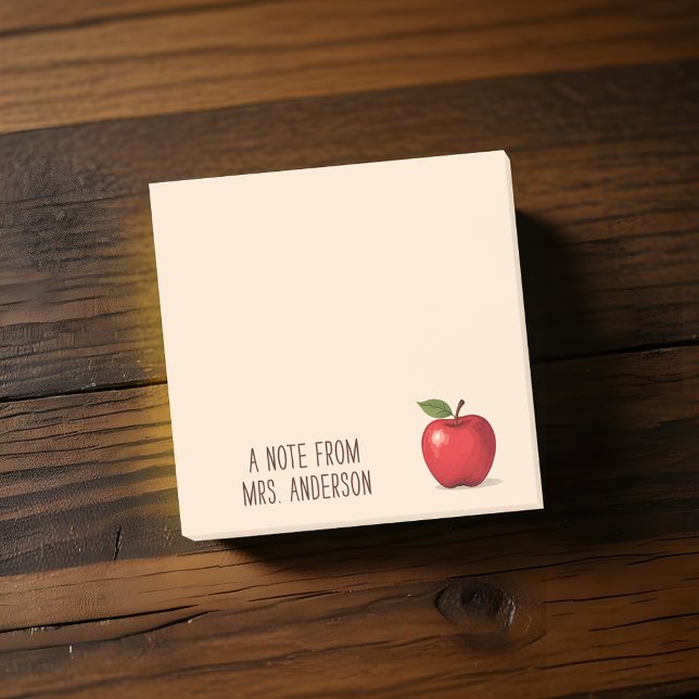 Personalisierter roter Apfel mit dem Namen des Leh Post-it Klebezettel (🍎 Share thoughtful notes in style! ✏️)
