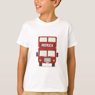 Personalisierter Roter Bus T-Shirt