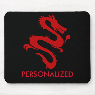Personalisierter Roter Drache Mousepad