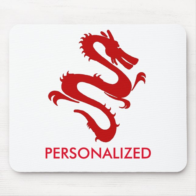 Personalisierter Roter Drache Mousepad (Vorne)