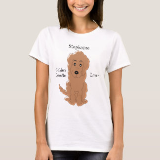 Personalisierter roter Goldendoodle Hundeentwurf T-Shirt