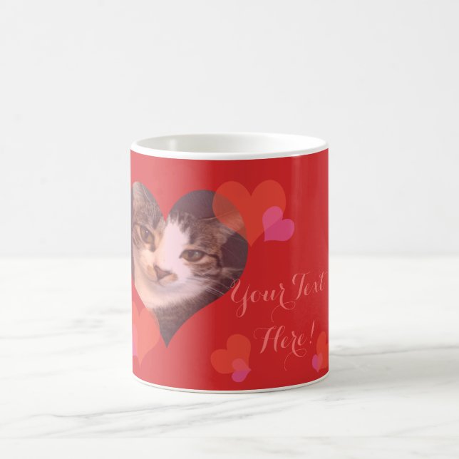 Personalisierter roter HerzenValentine Kaffeetasse (Mittel)