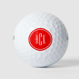 Personalisierter roter Kreis, benutzerdefiniertes Golfball