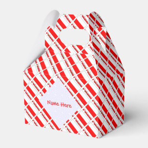 Personalisierter roter Name Polen-Flagge gekachelt Geschenkschachtel