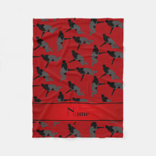 Personalisierter roter NamensWrestling Fleecedecke