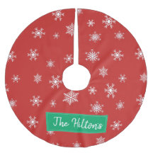 Personalisierter Roter Schneeflocken