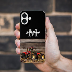 Personalisierter roter Traktor Cool Farm Rustikale iPhone 16 Plus Hülle