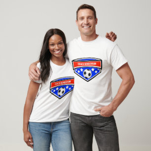 Personalisierter roter, weißer und blauer T-Shirt