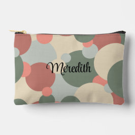 Personalisierter Rotgrün-Molekül-Toilettenbeutel Zubehörtasche