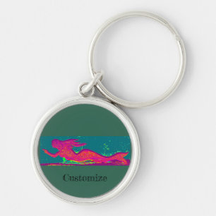 Personalisierter Rotmermaid Thunder_Cove Schlüsselanhänger