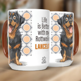 Personalisierter Rottweiler-Hundetasse 15oz Tasse