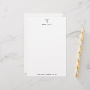 Personalisierter Ruby-throated Hummingbird Briefpapier