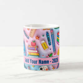 Personalisierter Rückkehr in die Schule 2026 Kaffeetasse