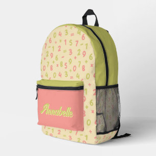 Personalisierter Rucksack mit mathematischem Desig