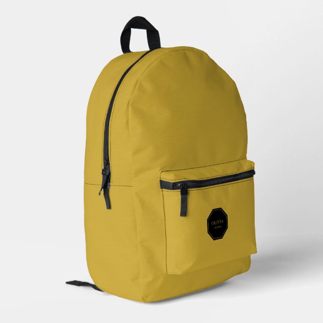 Personalisierter Rucksack mit Name und Titel (Rückseitige Ecke links)