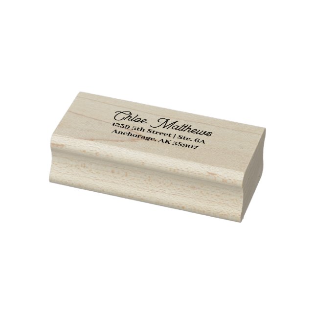 Personalisierter Rücksendeadresse Elegantes Skript Gummistempel (Stempel)