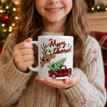 Personalisierter Rudolph Frohe Weihnachten Vintage