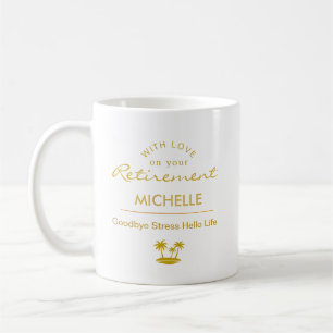 Personalisierter Ruhestand Auf Wiedersehen Stress Kaffeetasse