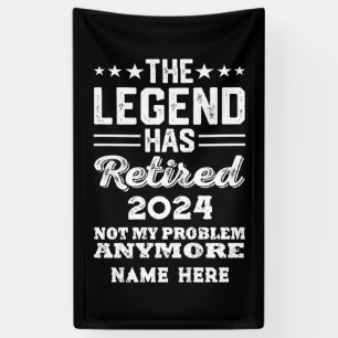 Personalisierter Ruhestand Die Legende ist in Rent Banner