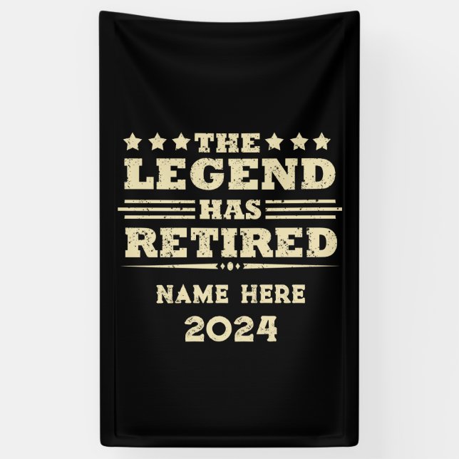 Personalisierter Ruhestand Die Legende ist in Rent Banner (Vertikal)