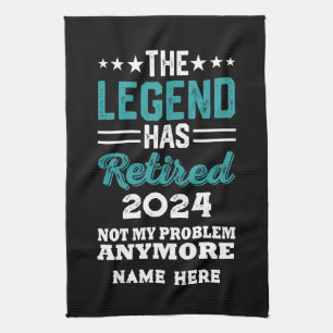 Personalisierter Ruhestand Die Legende ist in Rent Geschirrtuch