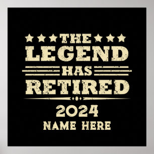 Personalisierter Ruhestand Die Legende ist in Rent Poster