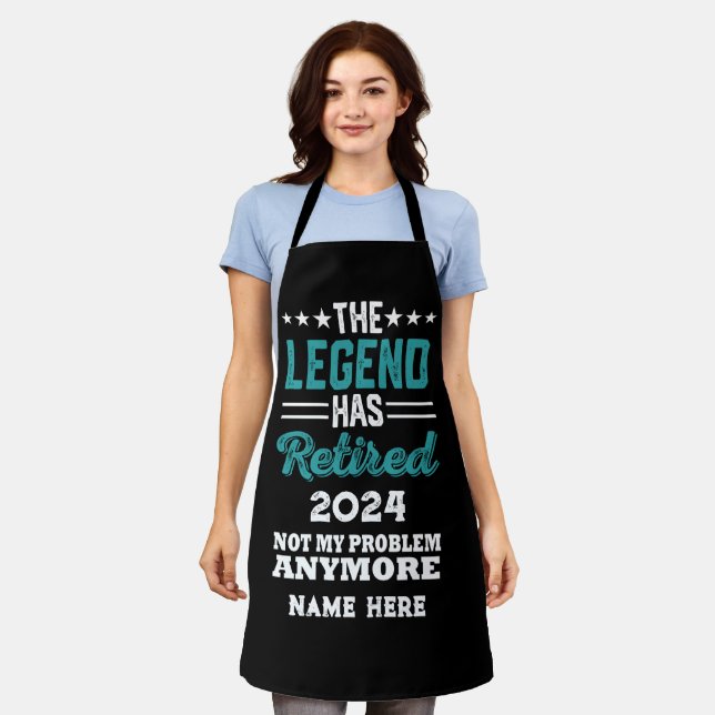 Personalisierter Ruhestand Die Legende ist in Rent Schürze (Getragen)