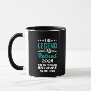 Personalisierter Ruhestand Die Legende ist in Rent Tasse