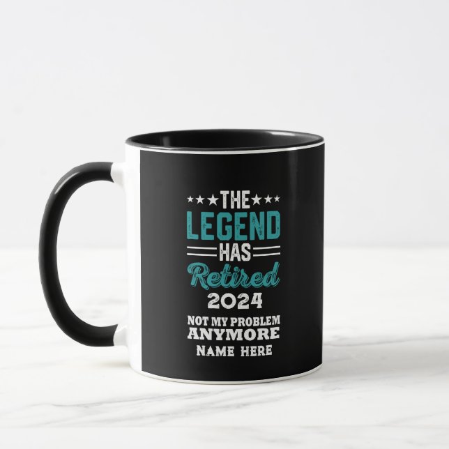 Personalisierter Ruhestand Die Legende ist in Rent Tasse (Links)