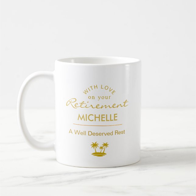 Personalisierter Ruhestand - Eine wohlverdiente Ru Kaffeetasse (Links)