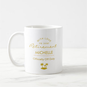 Personalisierter Ruhestand Offiziell Außer Dienst Kaffeetasse