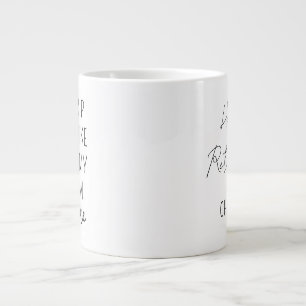 Personalisierter Ruhestands-Kaffeebecher, Glücklic Jumbo-Tasse
