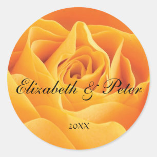 Personalisierter Runder Hochzeitsaufkleber Aufkleber