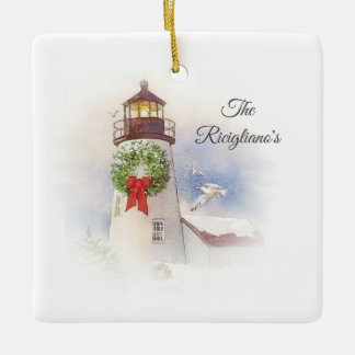 Personalisierter Rundgang Keramik Leuchtturm Keramikornament