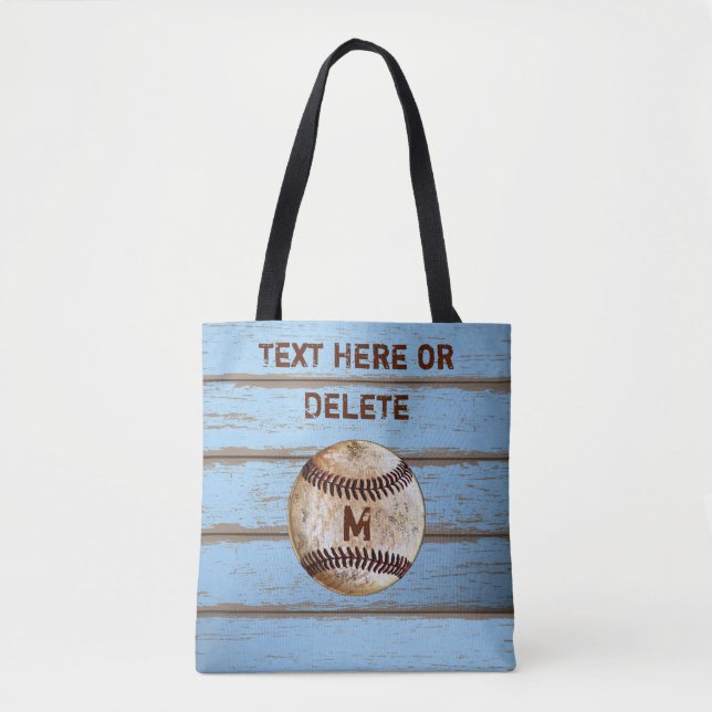 Personalisierter Rustikaler Baseball Tote Bag Ship (Vorderseite)