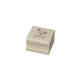 Personalisierter Rustikaler Hennen Name Ei Liebe Gummistempel