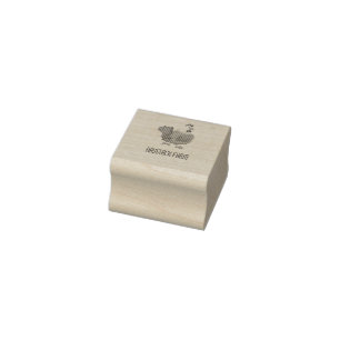 Personalisierter Rustikaler Hennen Name Ei Liebe Gummistempel