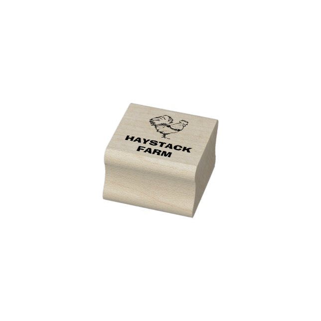 Personalisierter Rustikaler Hennen Name Ei Liebe Gummistempel (Stempel)