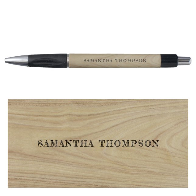 Personalisierter rustikaler Holzstil Kugelschreiber (Personalized Rustic Wood Engraved Look Pen)