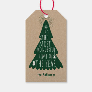 Personalisierter Rustikaler Weihnachtsbaum Geschenkanhänger