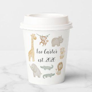 Personalisierter Safari-Kinderbecher | Benutzerdef Pappbecher