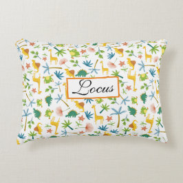 Personalisierter Safari-Kinderzimmer-Giraffe Dekokissen