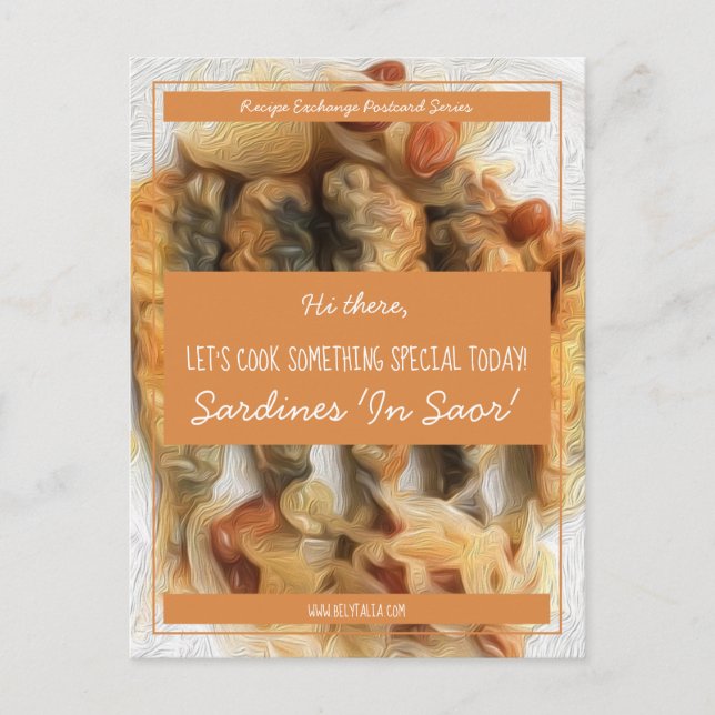 Personalisierter Saffron White Script Recife Excha Postkarte (Vorderseite)