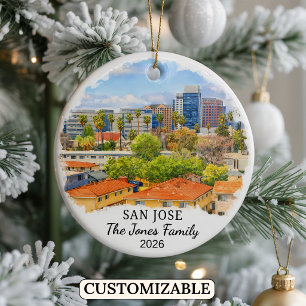 Personalisierter San Jose-Schmuck, Benutzerdefinie Keramik Ornament