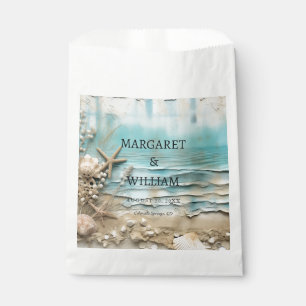 Personalisierter Sand und Muscheln Geschenktütchen