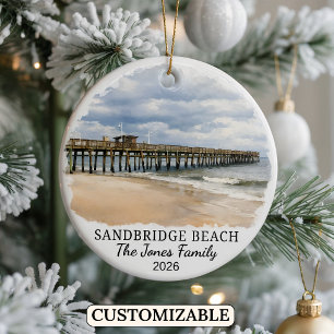Personalisierter Sandbridge Beach-Schmuck, Benutze Keramik Ornament